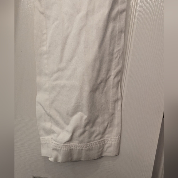 Roxy Women's white high rise wide straight leg cotton pants throuser size 7 - Picture 7 of 9